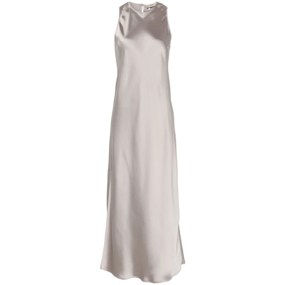 Herno Satijnen Lange Jurk Gray Dames