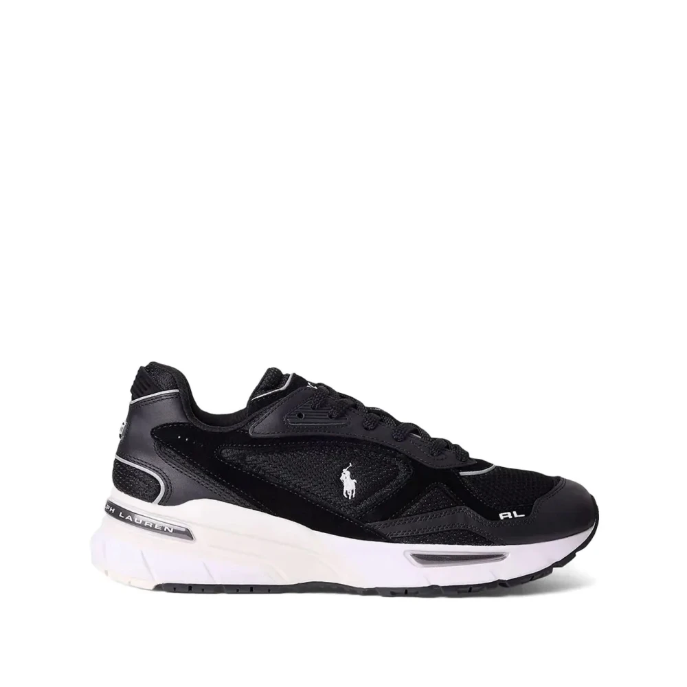 Polo Ralph Lauren Uomo Nero Sneakers Basse Multicolore Con Lacci
