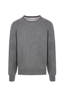 pull-en-cachemire-gris-a-col-rond