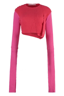 Asymmetrisk stickad topp
