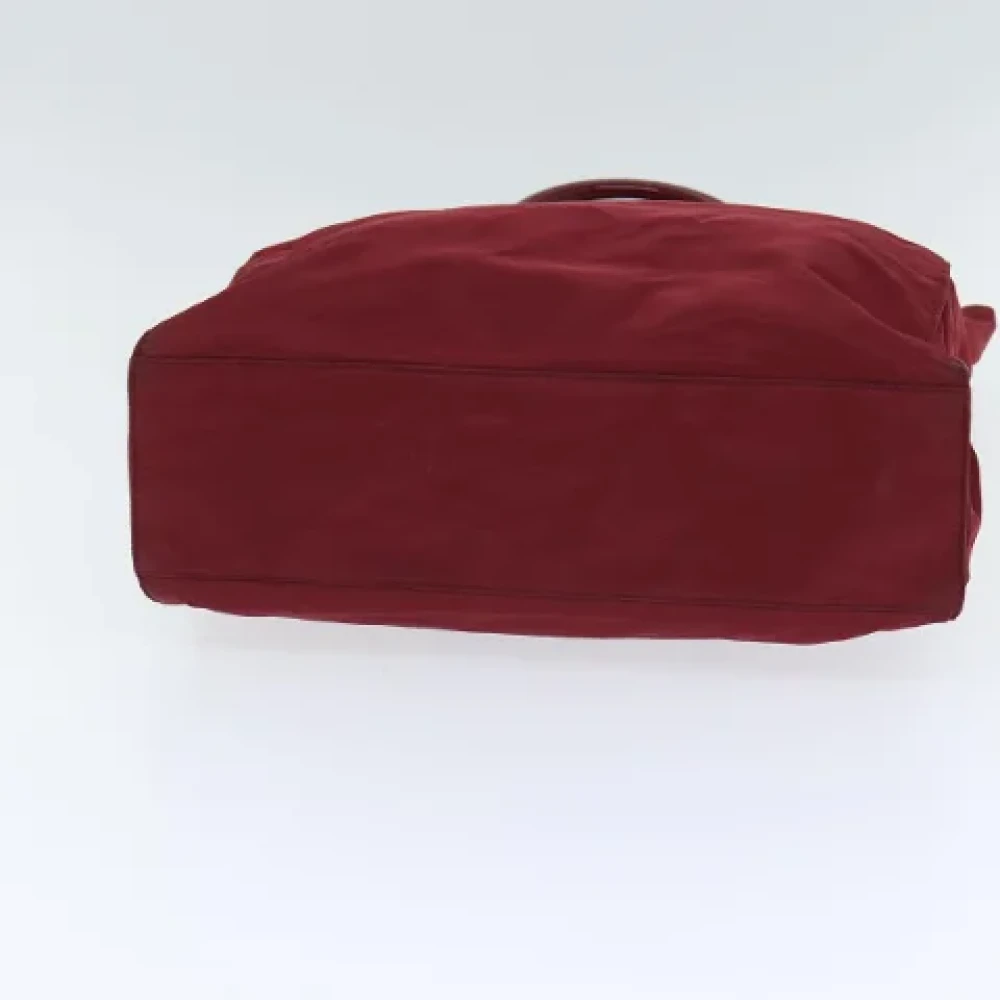 Prada Vintage Pre-owned Nylon handbags Red Dames