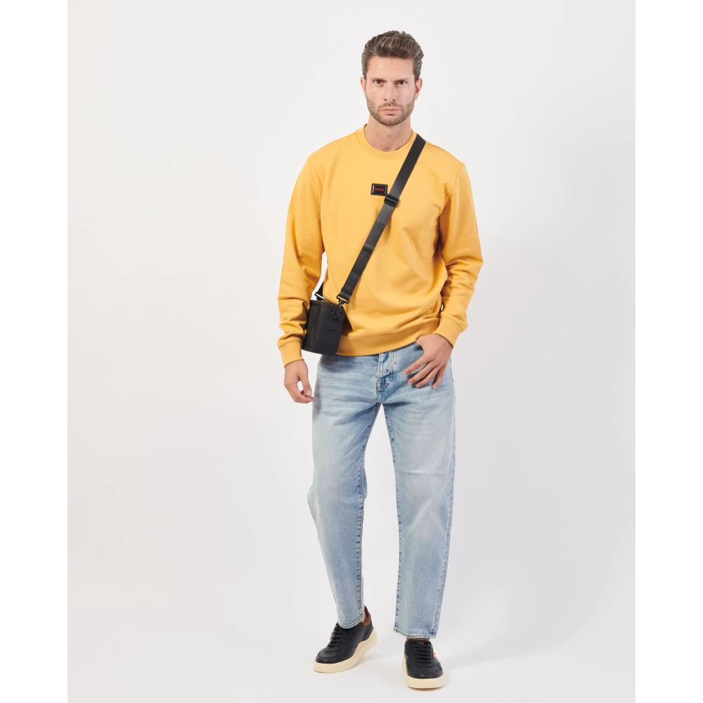 Hugo Boss Gouden Terry Katoenen Sweater Diragol Yellow Heren