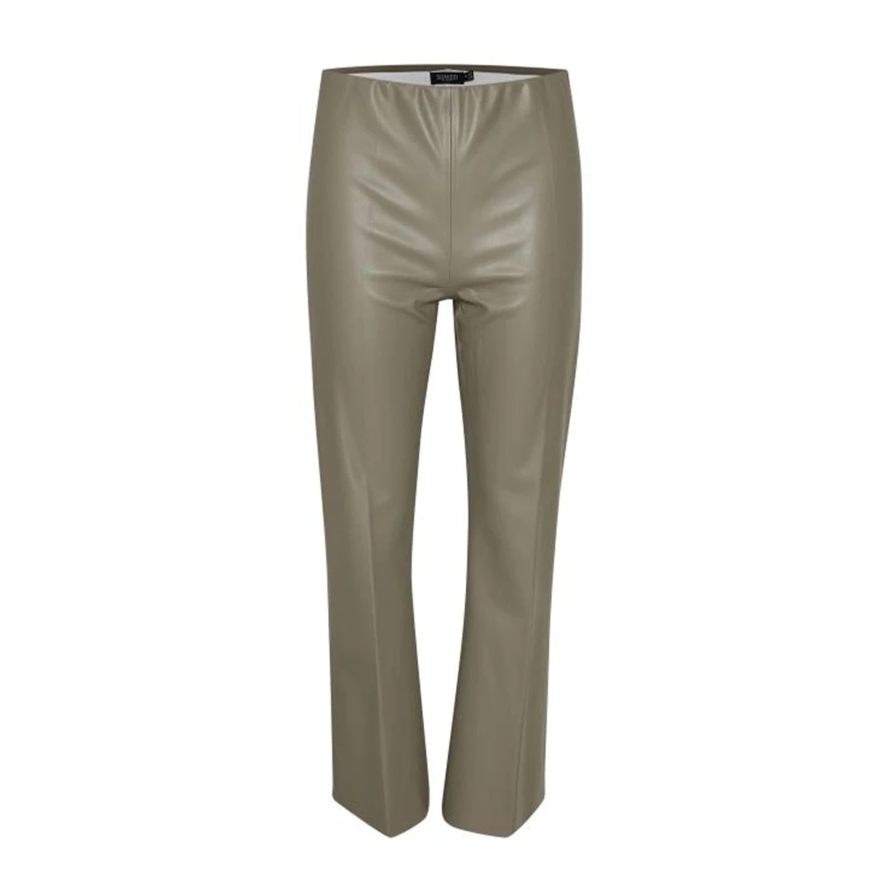 Soaked In Luxury Green Kickflare Trousers In Brindle - Female - Wide Trousers - S - Trousers