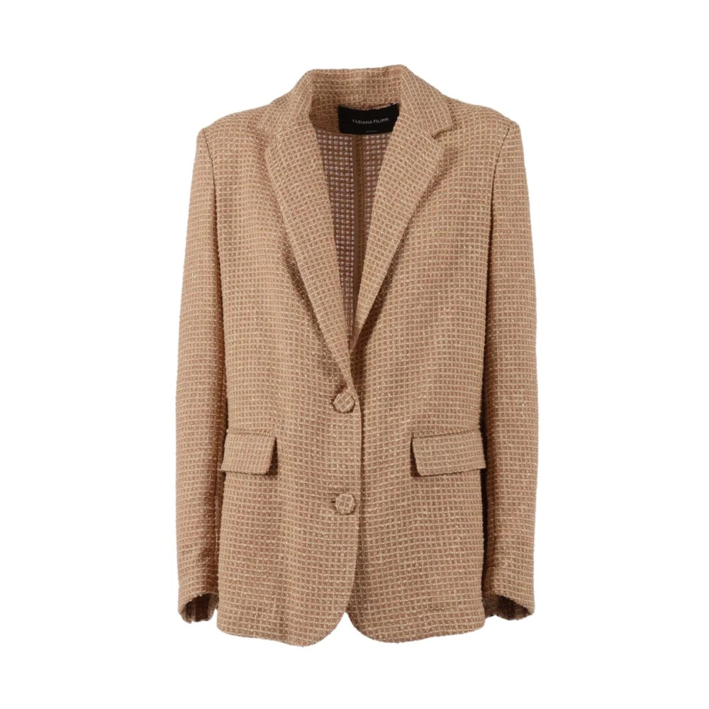 Fabiana Filippi Gray Sequin Blazer - Female - Blazers - M - Jackets