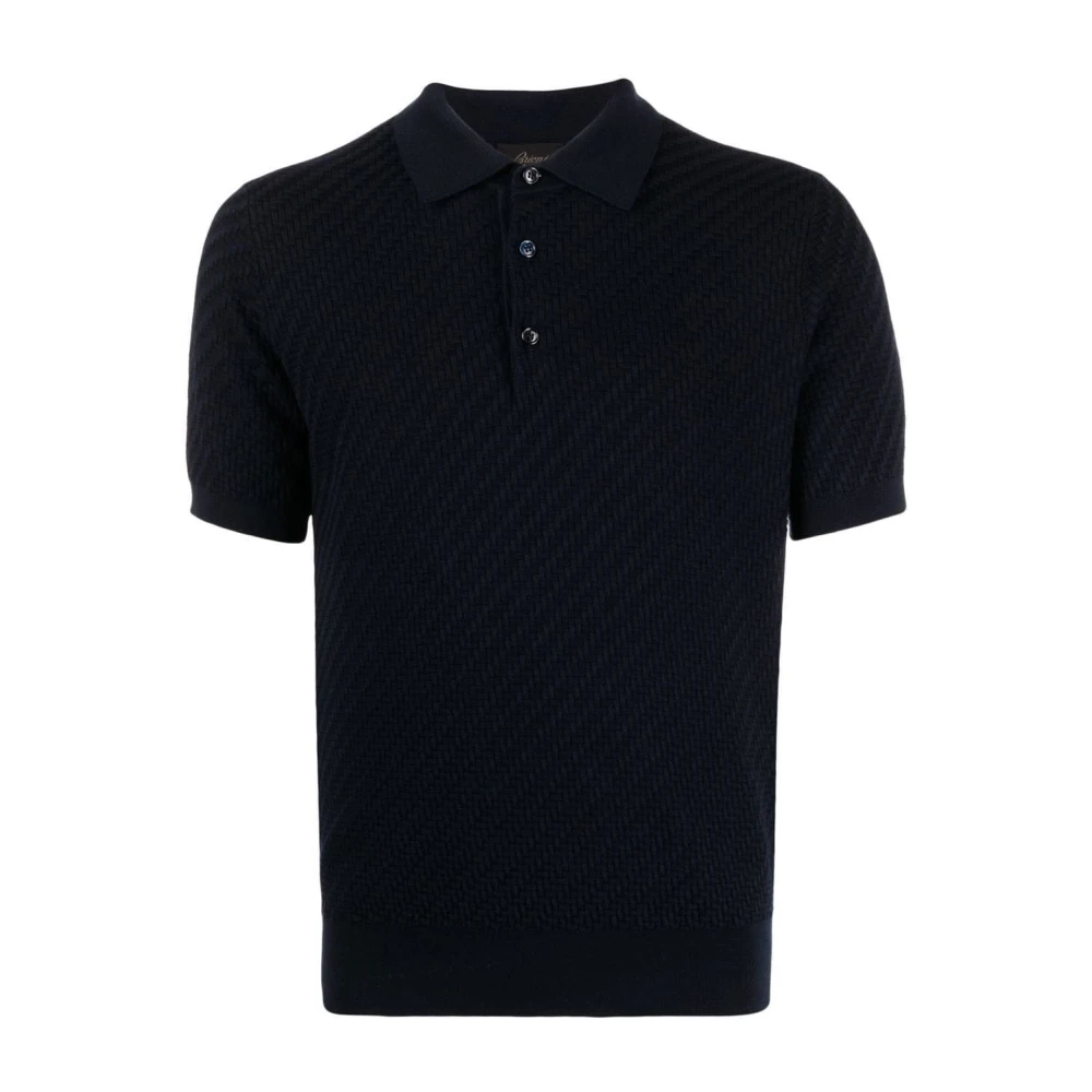 Brioni Blauw Casual Polo Shirt Blue Heren