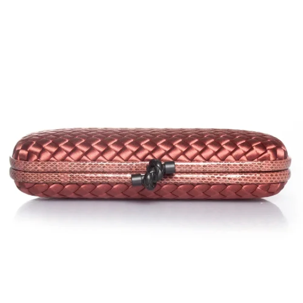 Bottega Veneta Vintage Pre-owned Satin clutches Pink Dames