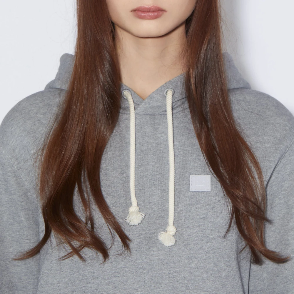 Acne Studios Grijze Hoodie met Logopatch Gray Dames