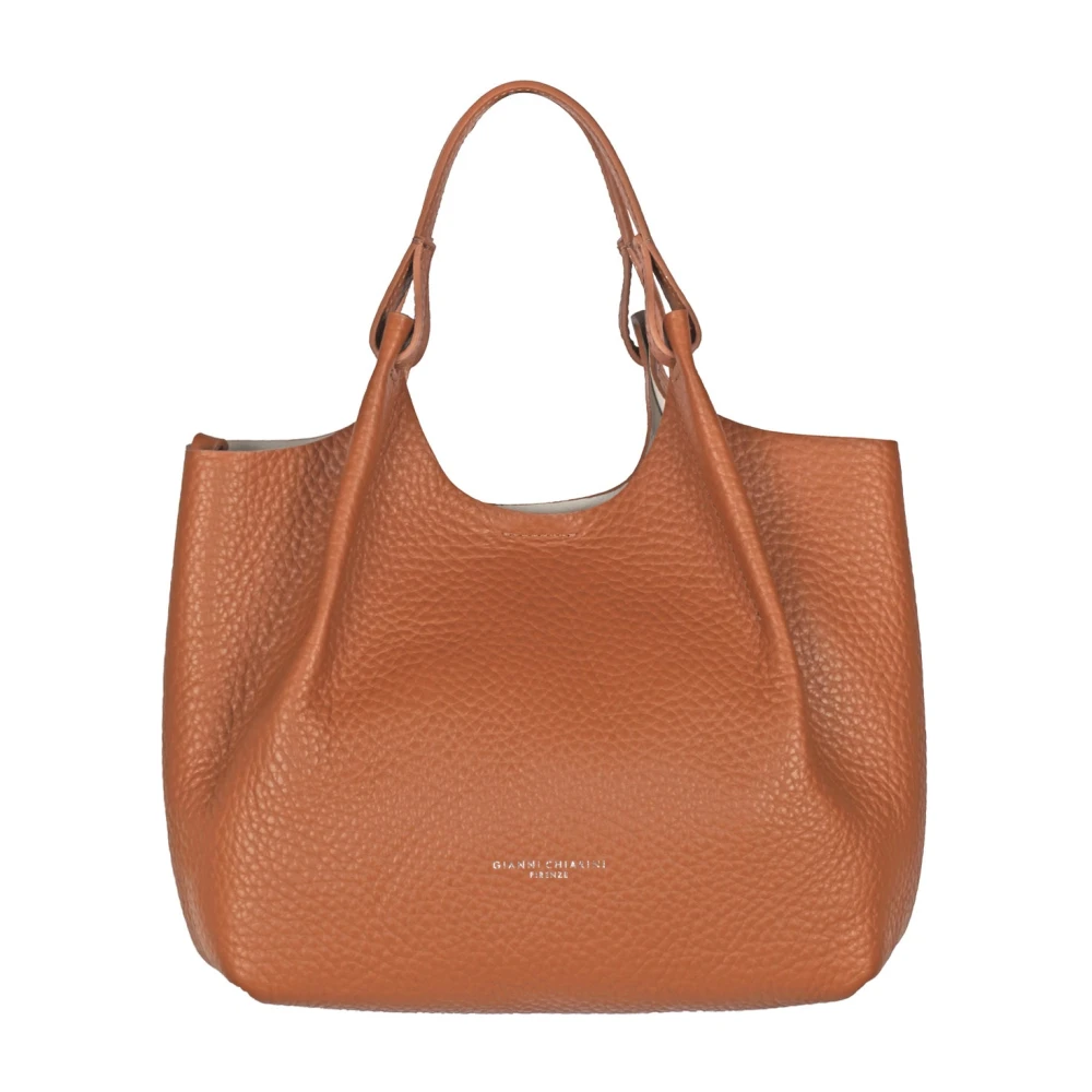 Gianni Chiarini Dubbele leren handtas Dua model Beige Dames