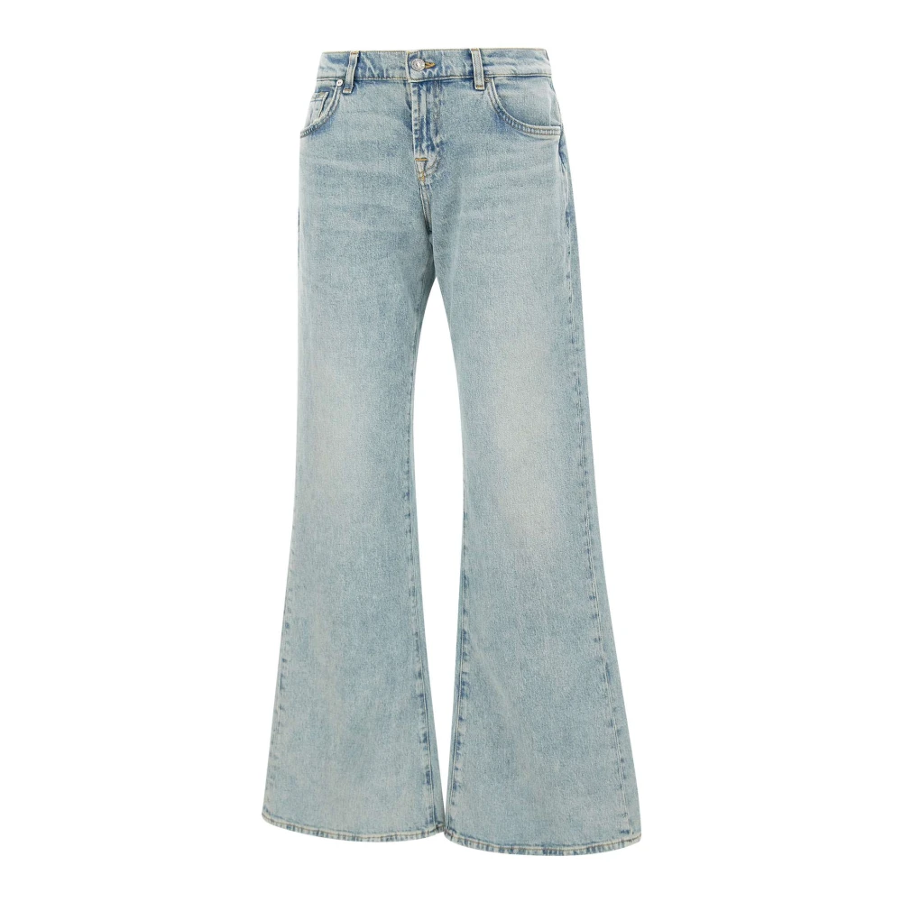 7 For All Mankind Flare Jeans in Sahara Blauw Blue Dames