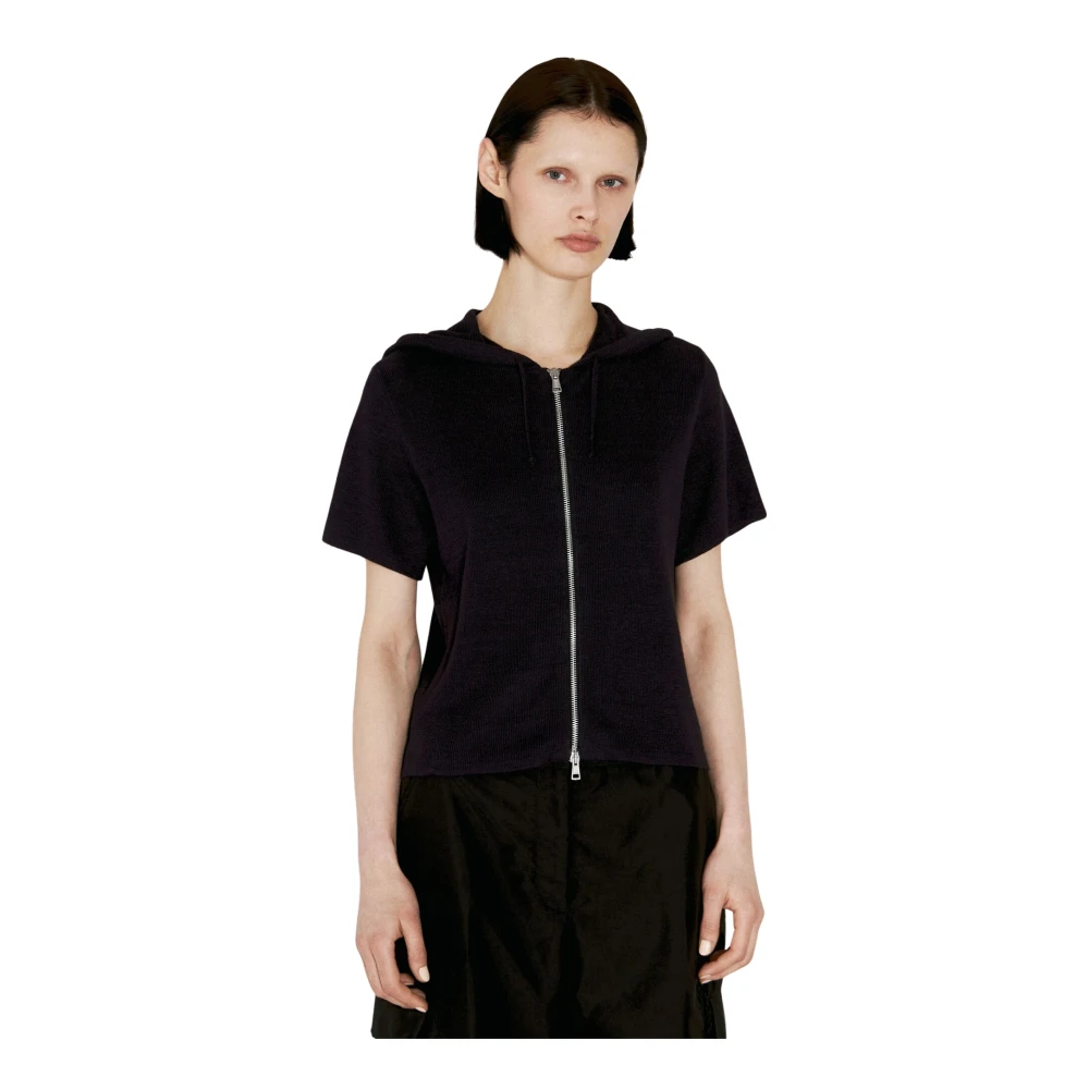 Our Legacy Donna Nero - Zip-Up Knit Sweater - Sweatshirts & Hoodies - S
