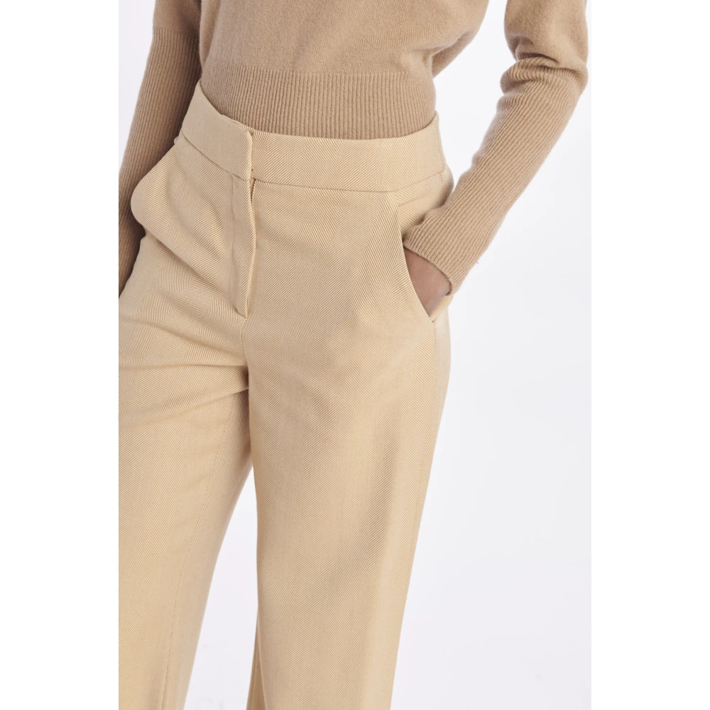 Veronica Beard Brede Broek met Barb Ontwerp voor Moderne Vrouw Beige Dames