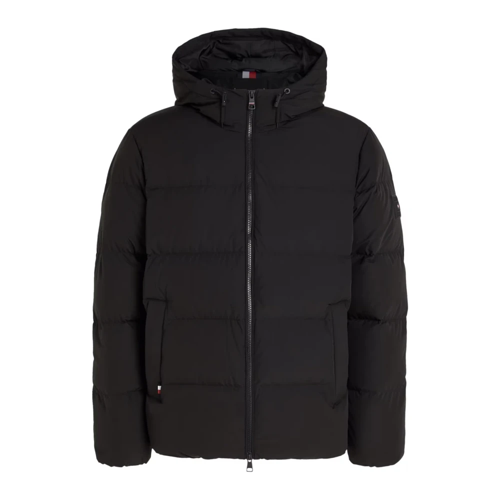 Tommy Hilfiger Gewatteerde jas met capuchon Zwart Black Heren