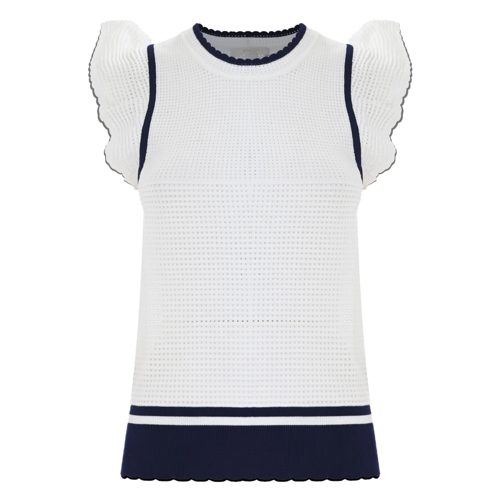 Kocca Stijlvolle Ronde Hals Gebreide Kleding White Dames