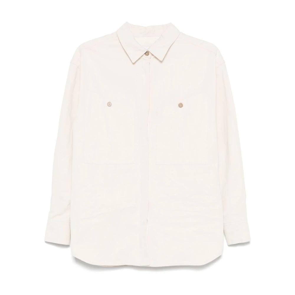 Iro Women's Beige Shirts, M, Button-Up Shirt With Pockets