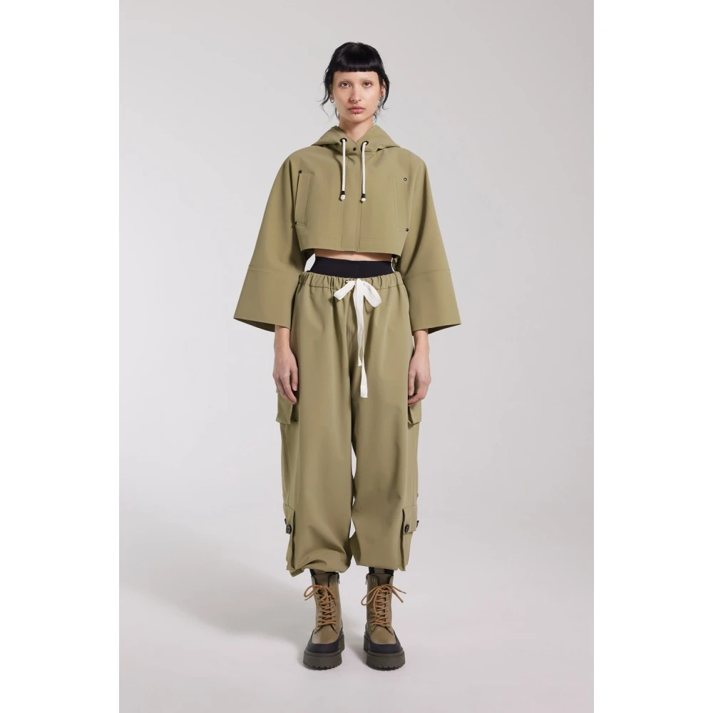 Stutterheim Korte Hooded Regenjas Green Dames