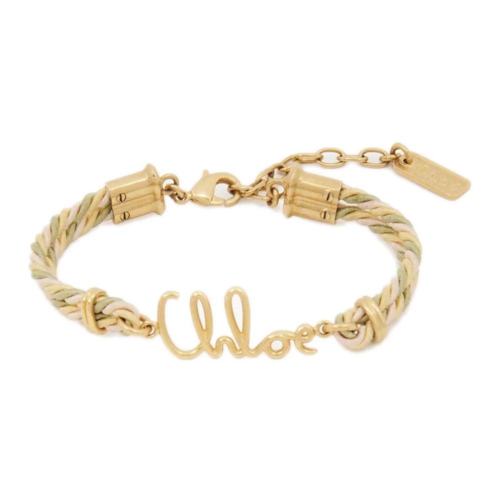 Chloé Women's Golden Cotton Viscose Brass Bracelet