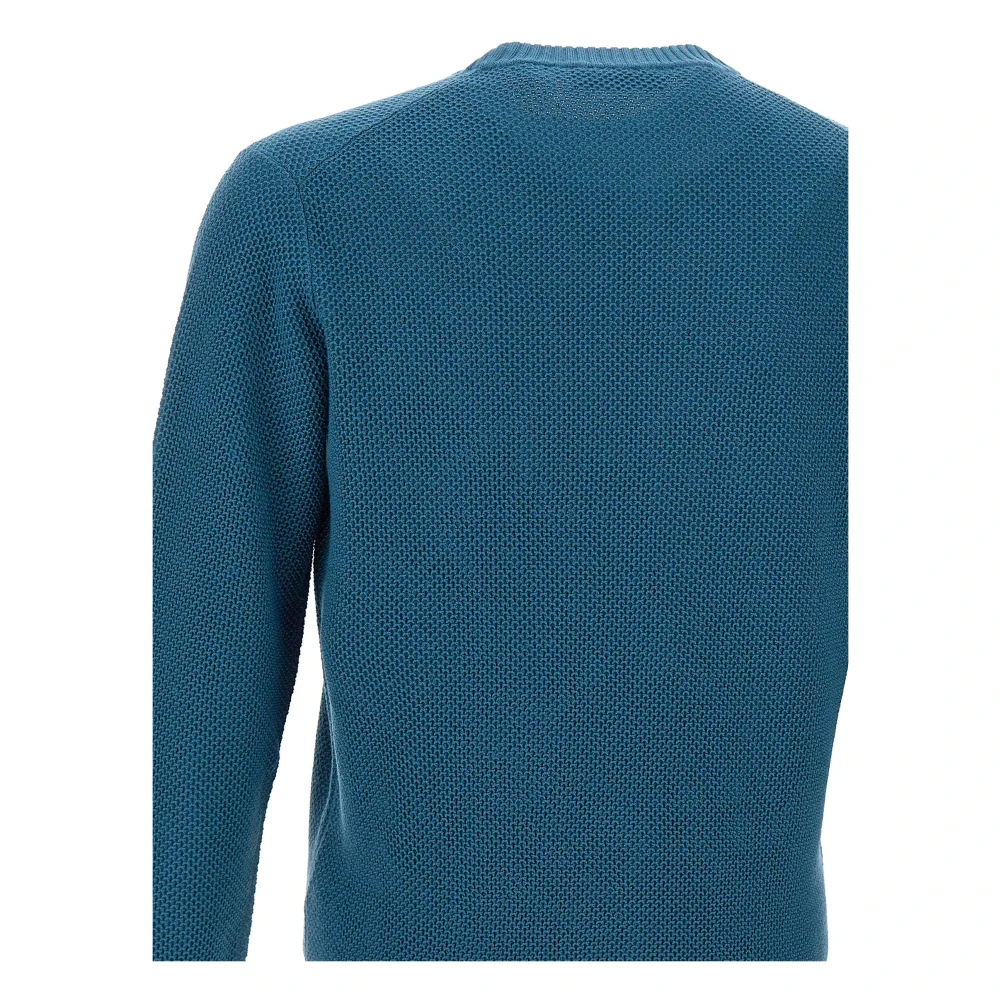 Filippo De Laurentiis Merino Wol Crew Neck Sweater Blue Heren