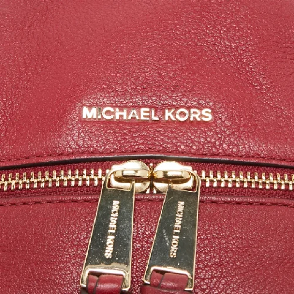 Michael Kors Pre-owned Leather backpacks Red Dames