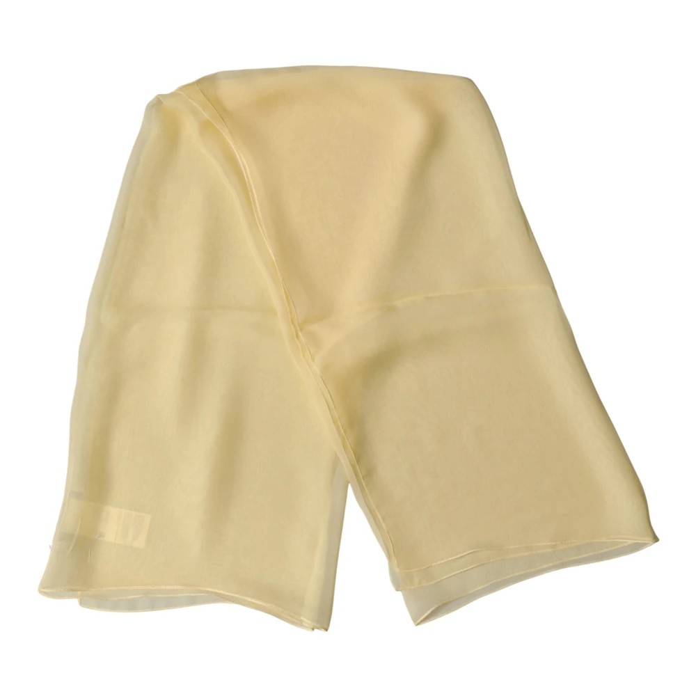 Dolce & Gabbana Women's Yellow Silk Scarves, One Size, Foulard Scarf