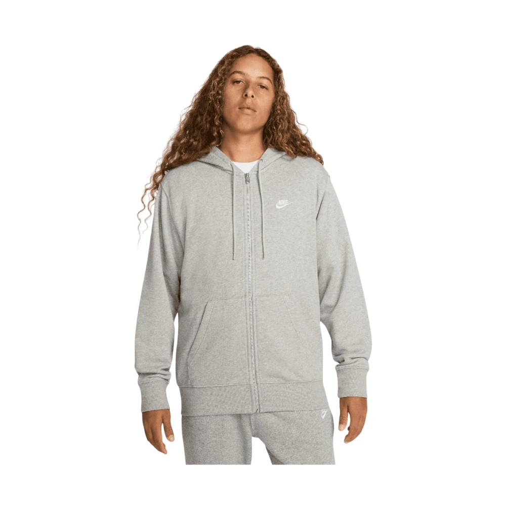 Nike Herr Grå Sweatshirts & Hoodies L, Zip-Through Hoodie