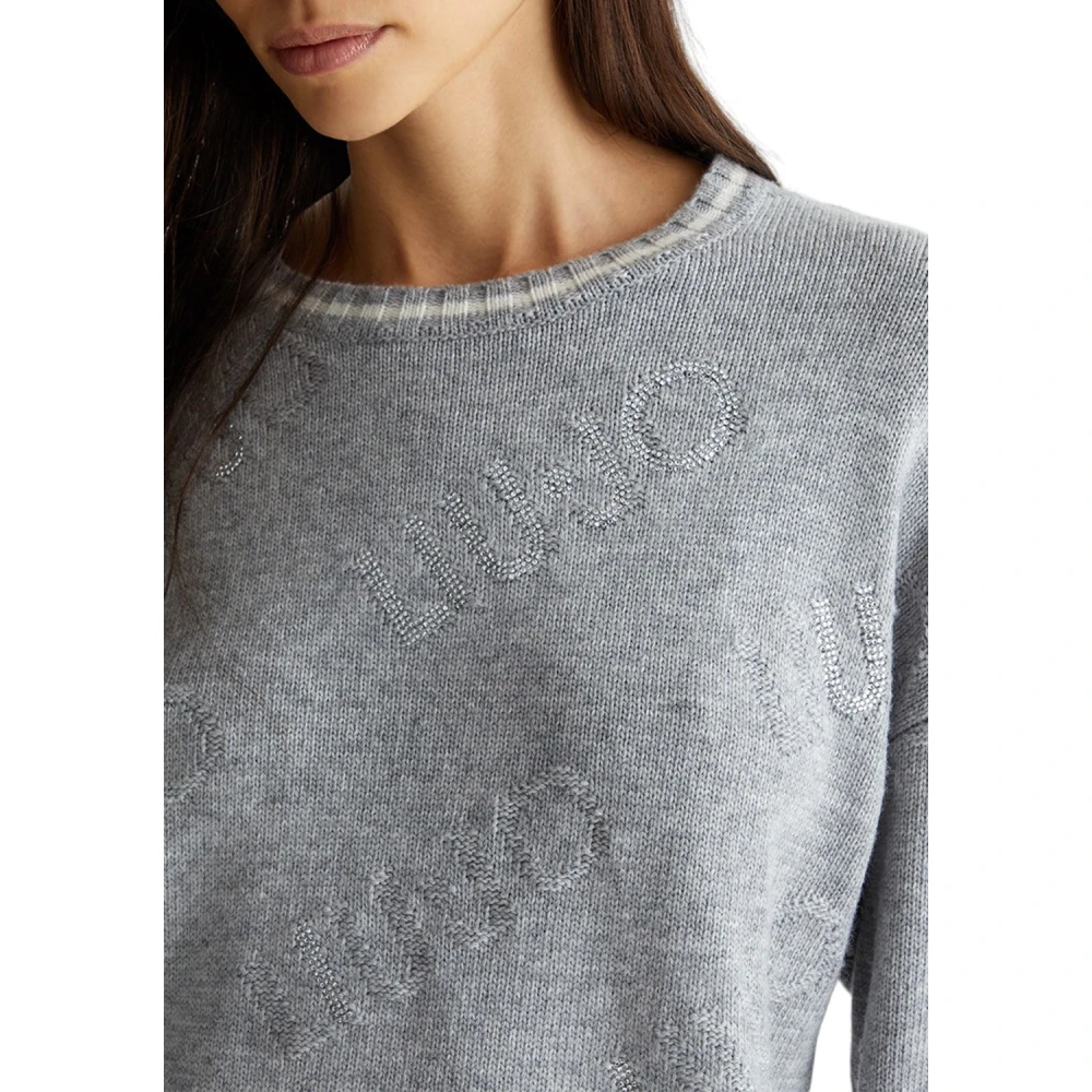 Liu Jo Witte Suiker Trui Gray Dames