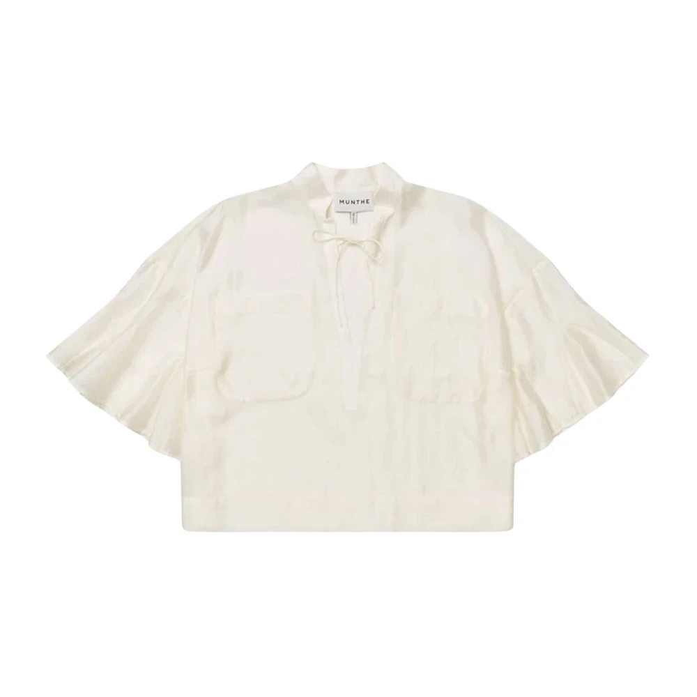 Munthe Women's White Tunic - Tunics - 2XL - Blouses & Shirts