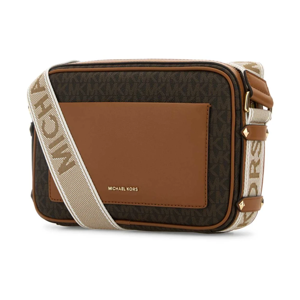 Michael Kors Canvas Crossbody Tas Brown Dames