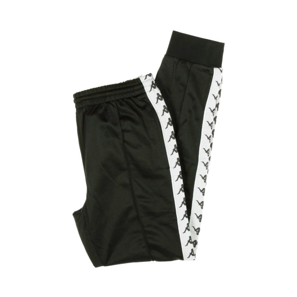 Kappa Slim Heren Trainingsbroek Zwart Wit Black Heren