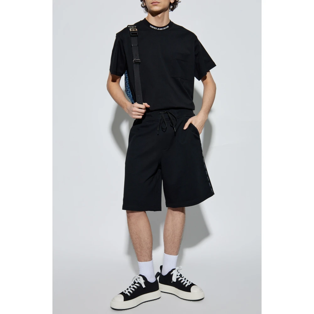 Versace Jeans Couture T-shirt met logo Black Heren