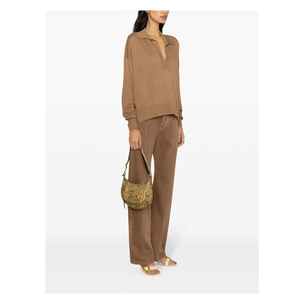 Isabel marant Kameel Gebreide Pullover Trui Brown Dames