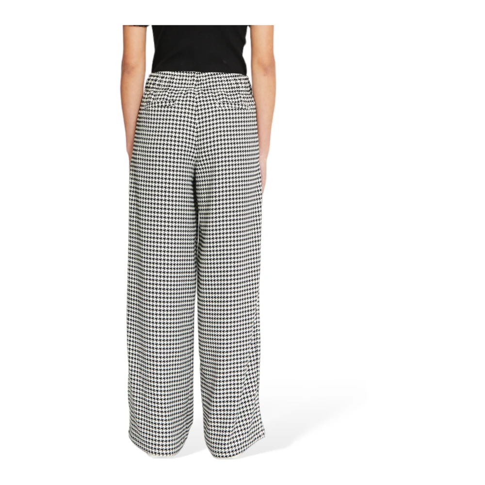 Silvian Heach Hoge Taille Elastische Broek Pied de Poule Multicolor Dames