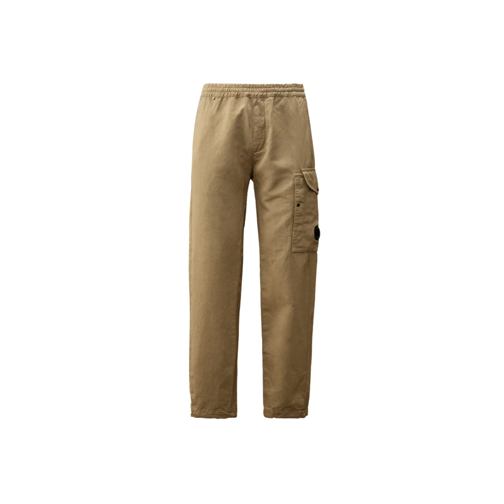 C.p. Company Men's Beige Vintage Cargo Loose Trousers - Straight Trousers - Xs - Trousers