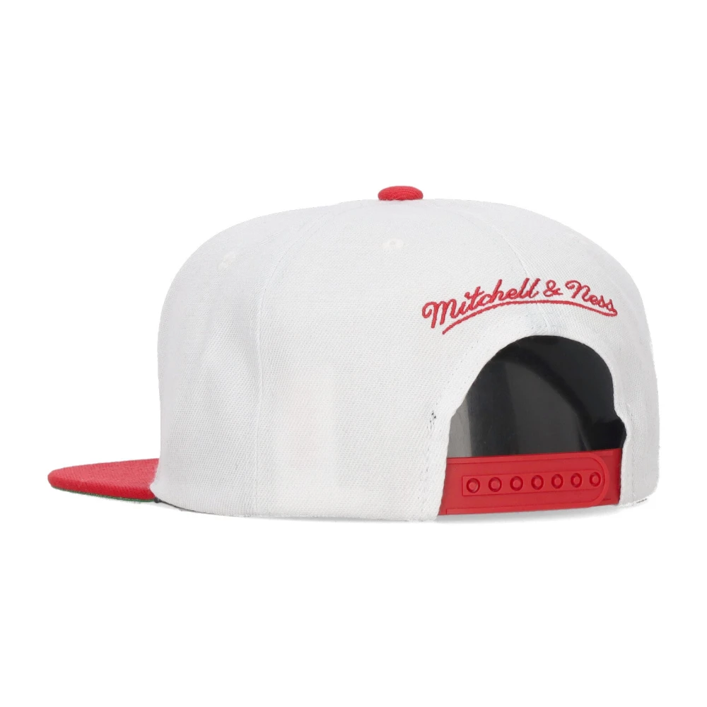 Mitchell & Ness Atlanta Hawks Platte Klep Snapback Pet White Heren