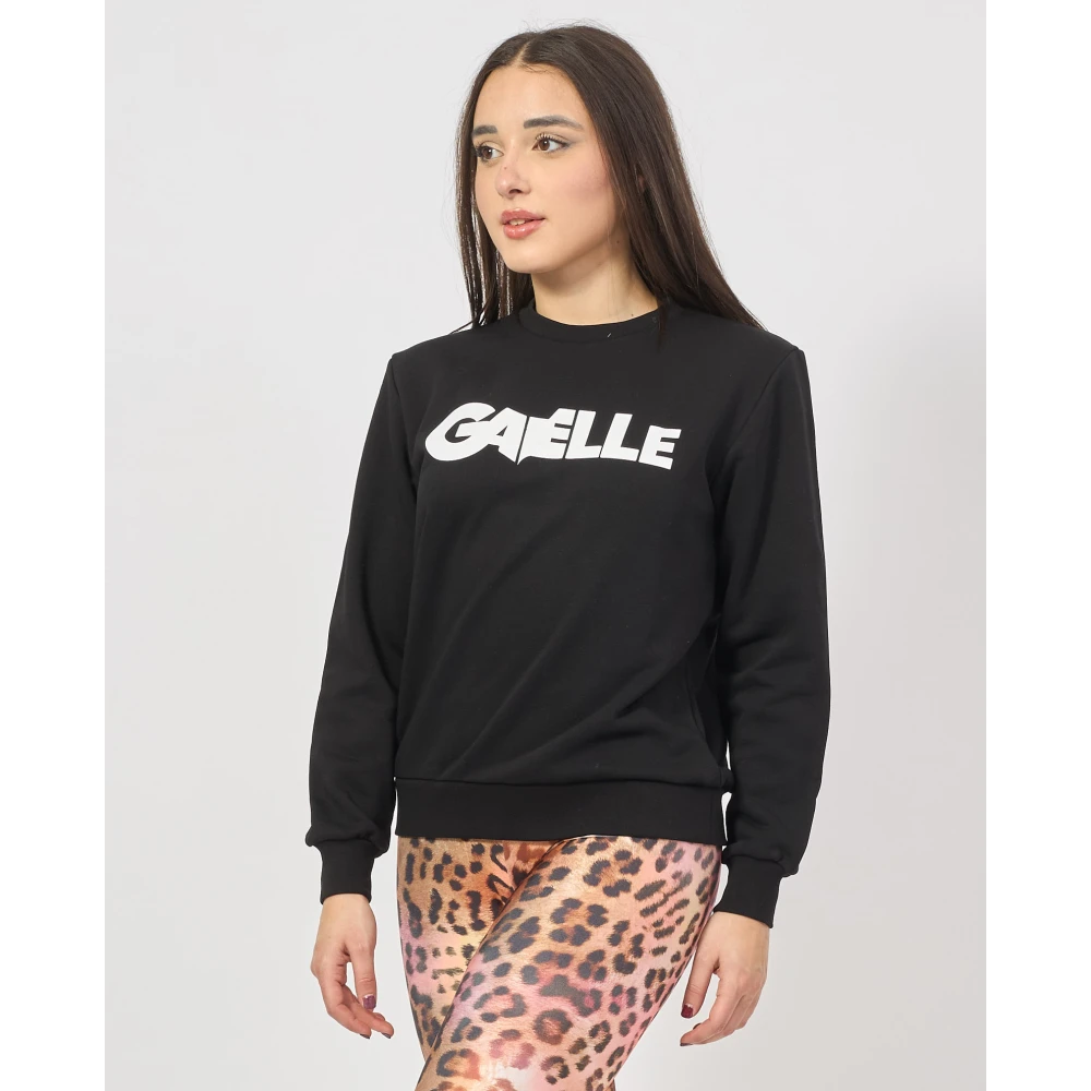Gaëlle Paris Zwarte trui met voorlogo Black Dames