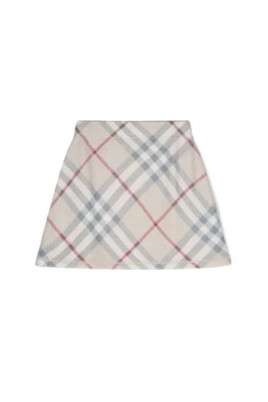 check-pattern-wool-knit-mini-skirt