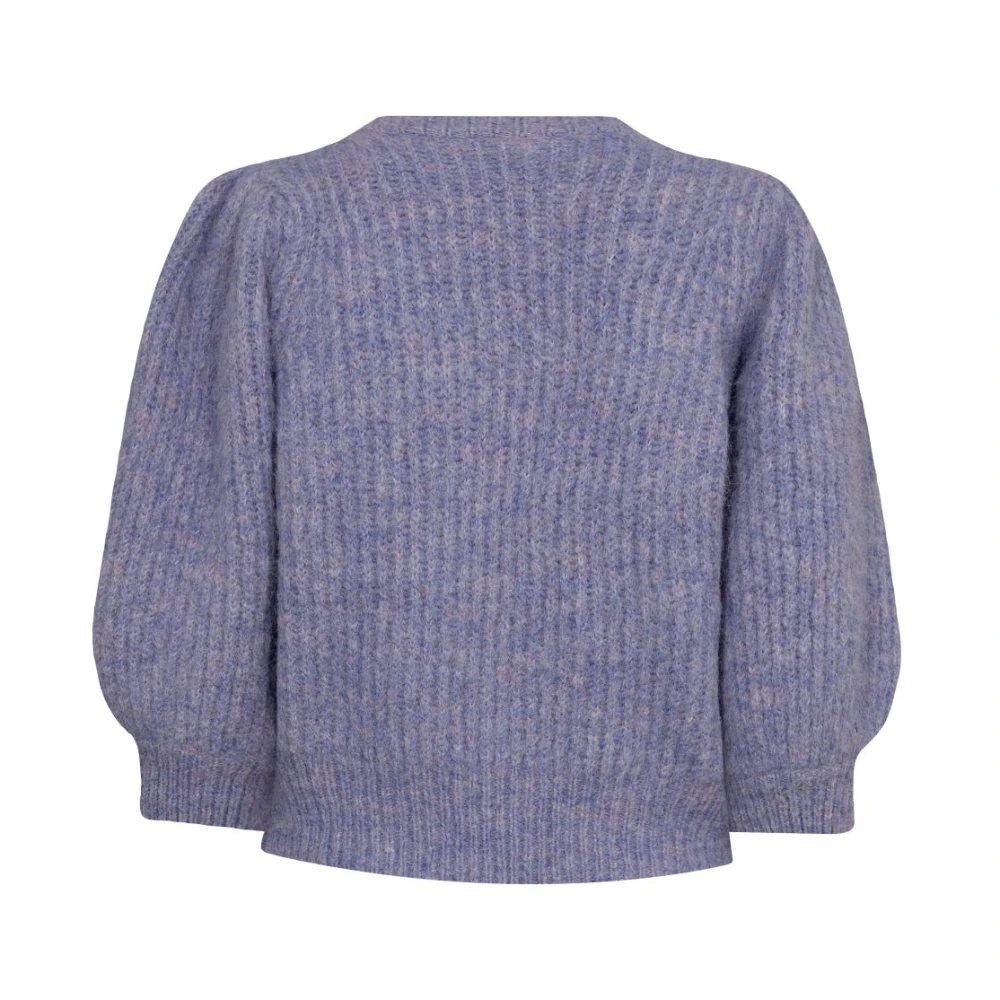 Co'Couture Coralie Bow Rib Cardigan Purple Dames