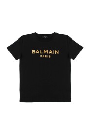 T-SHIRT NERA BAMBINA E TEEN CON LOGO ORO