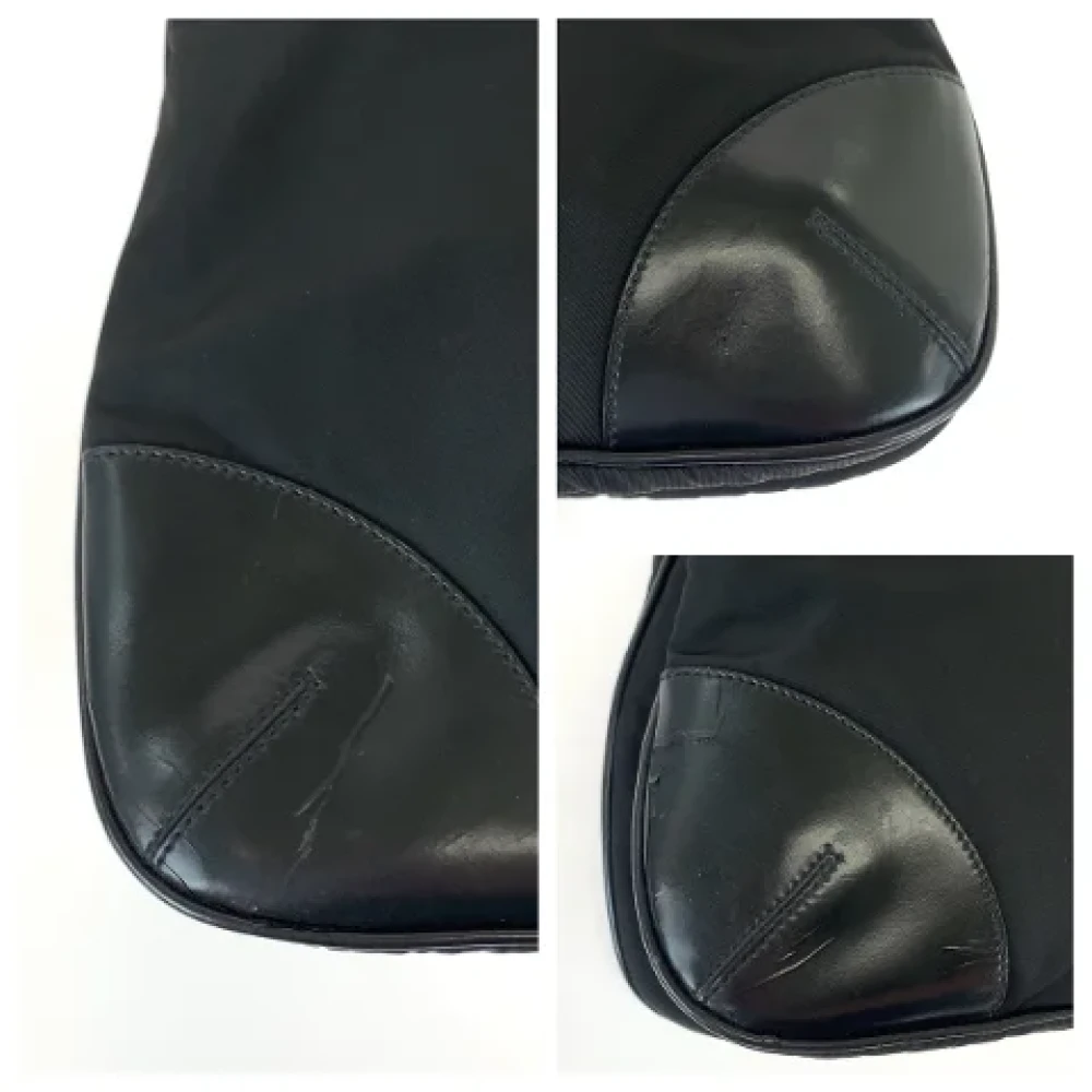 Prada Vintage Pre-owned Canvas prada-bags Black Dames