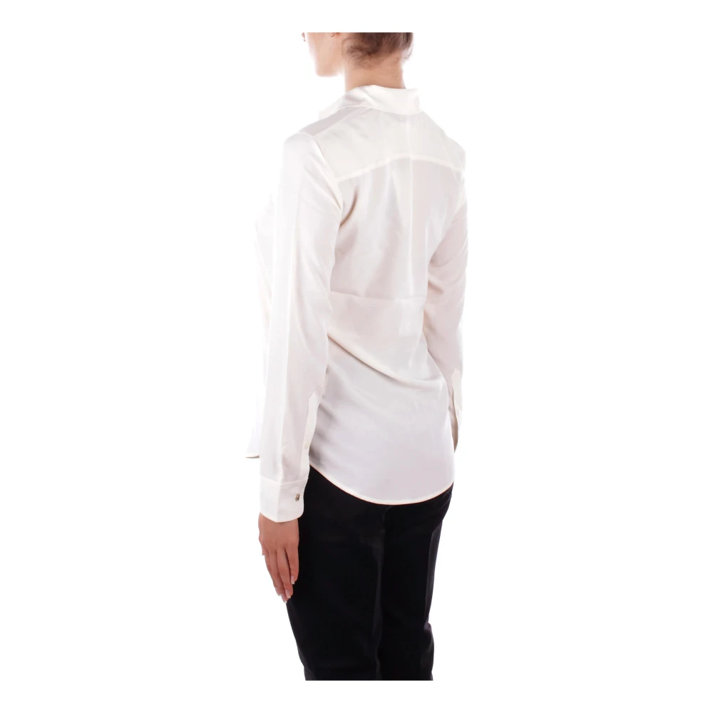 Ralph Lauren Kristy Shirt met Gebogen Zoom Beige Dames