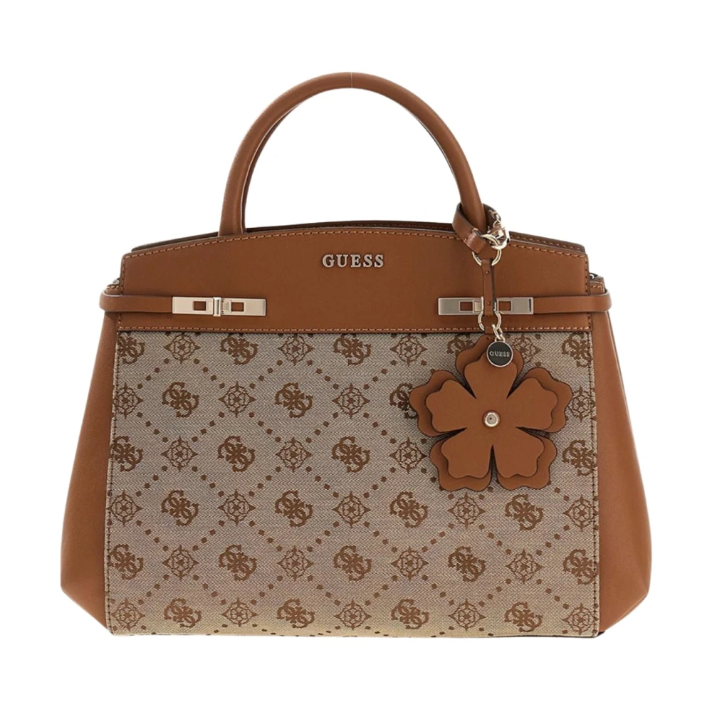 Guess Brown Handbags, Female, One Size, Melinda Logo Handbag