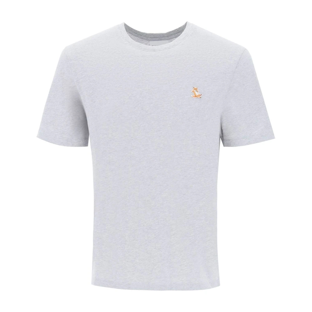 Maison Kitsuné Chillax Fox Geborduurd T-shirt Gray Heren