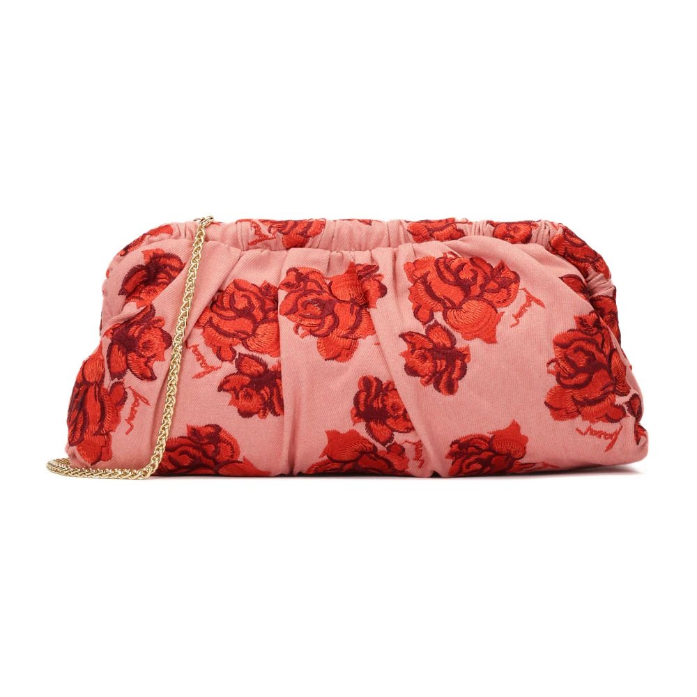 Kazar Roze gekreukte bloemenstof handtas Pink Dames