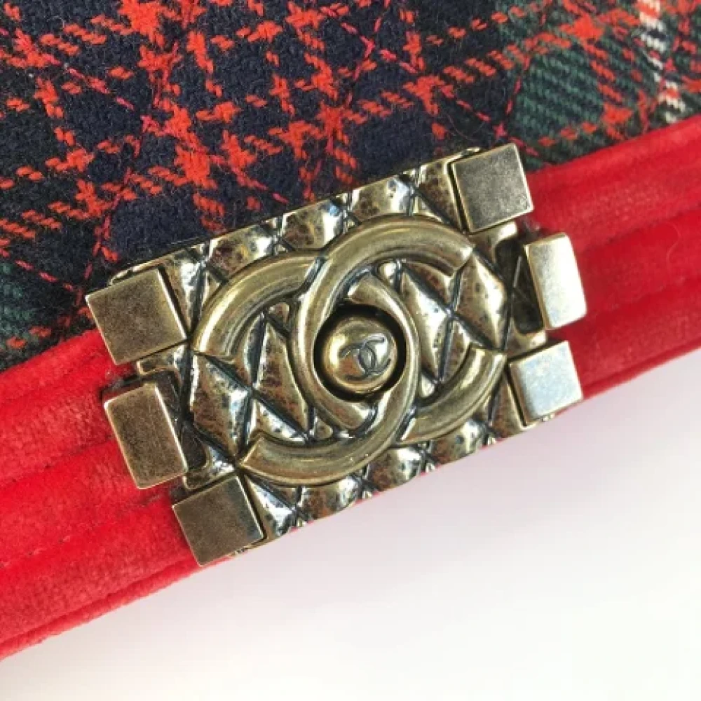 Chanel Vintage Pre-owned Velvet chanel-bags Red Dames