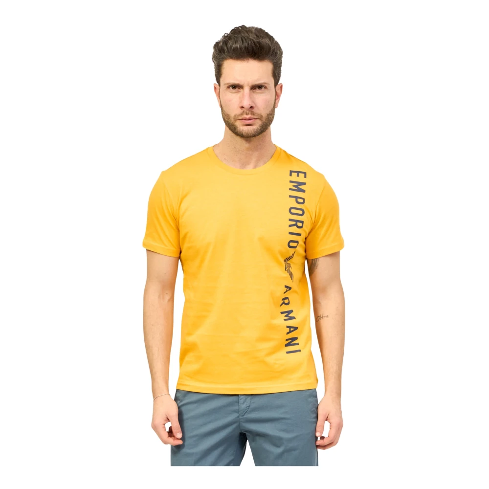 Emporio Armani EA7 Oranje T-shirts en Polos Orange Heren