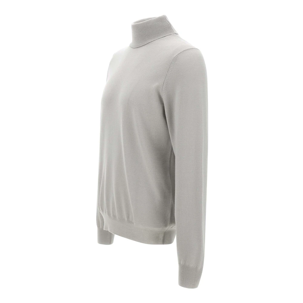 Gran Sasso Merino Wol Coltrui Trui Grijs Gray Heren