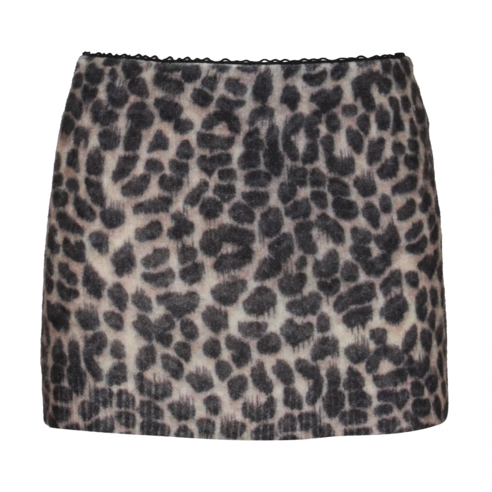 Blumarine Luipaardprint Minirok Bruin Brown Dames