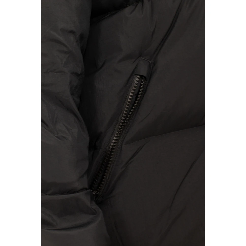 Lacoste Warme Hooded Donsjas in Zwart Black Dames