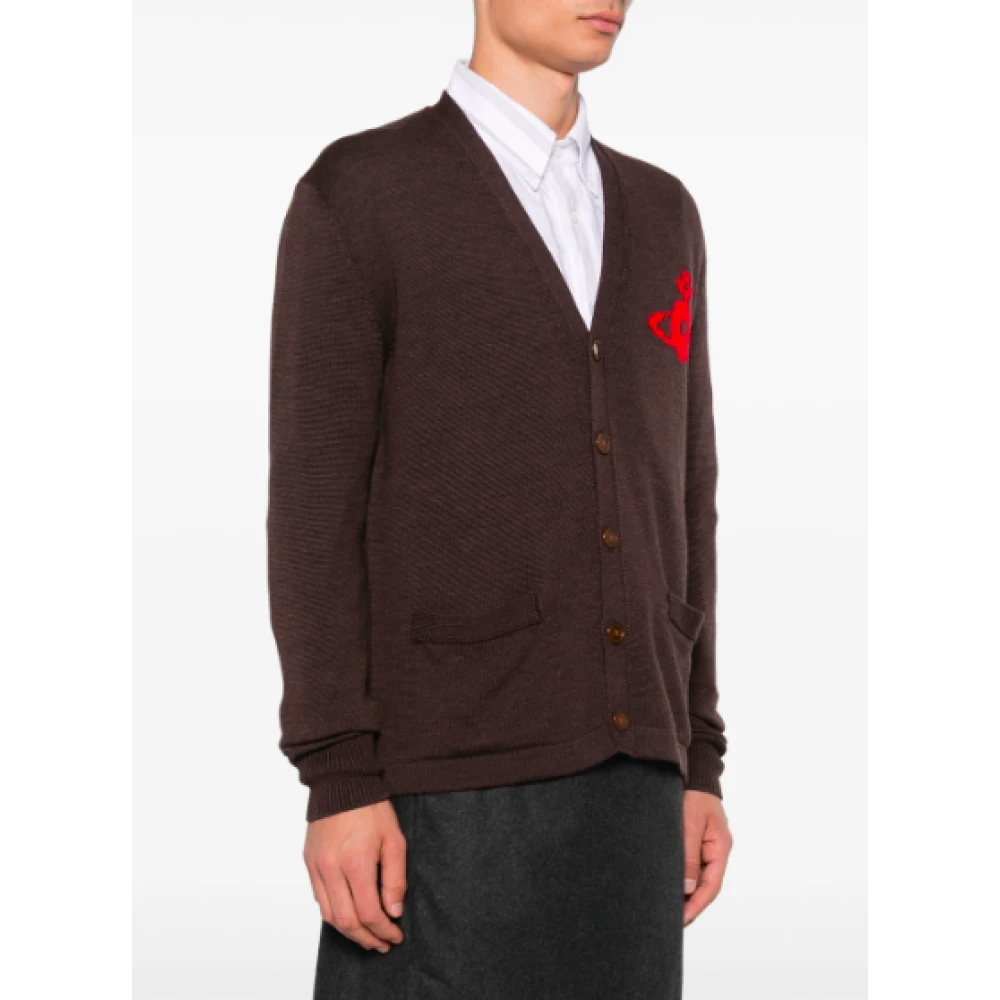 Vivienne Westwood Bruine Cardigan Trui Stijlvolle Mode Brown Heren