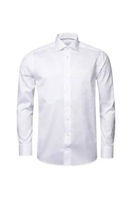 Vit Twill Skjorta Slim Fit