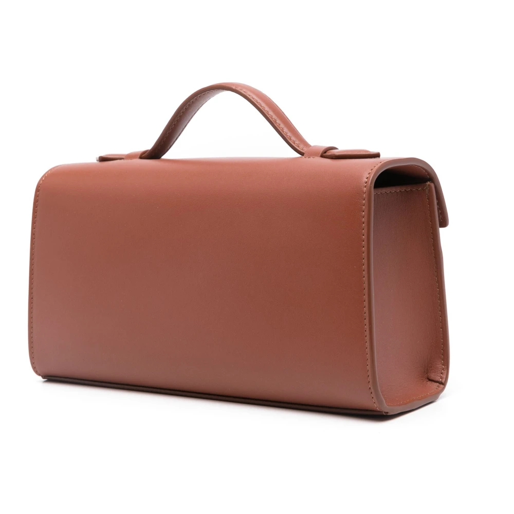 Savette Pochette van glad kalfsleer Brown Dames